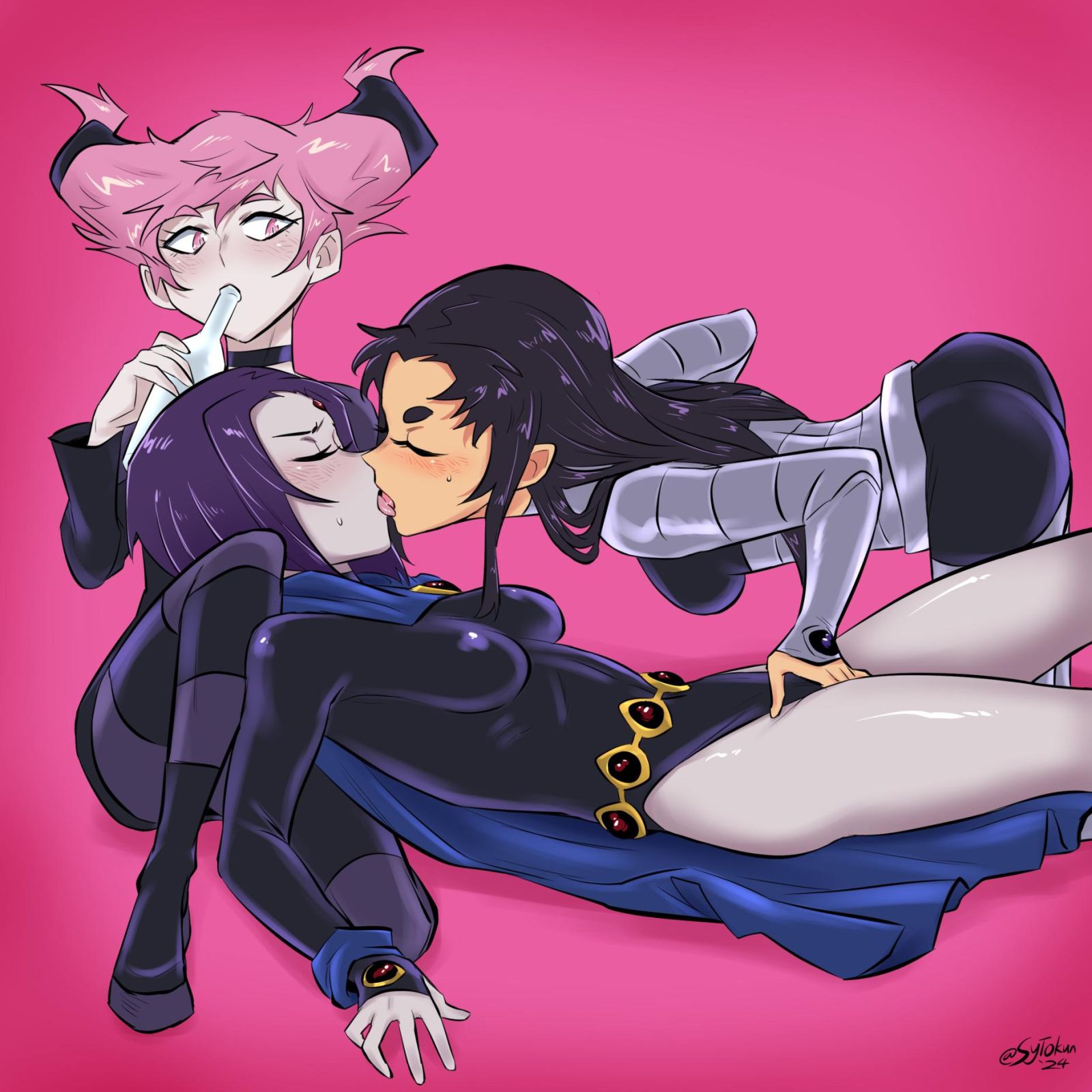 Blackfire X Raven X Jinx (SYTOkun) [Teen Titans] - Hentai Blue