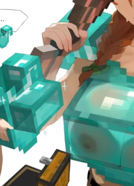 Alex and her armor with extra space (Artist: Smewed)[Minecraft]