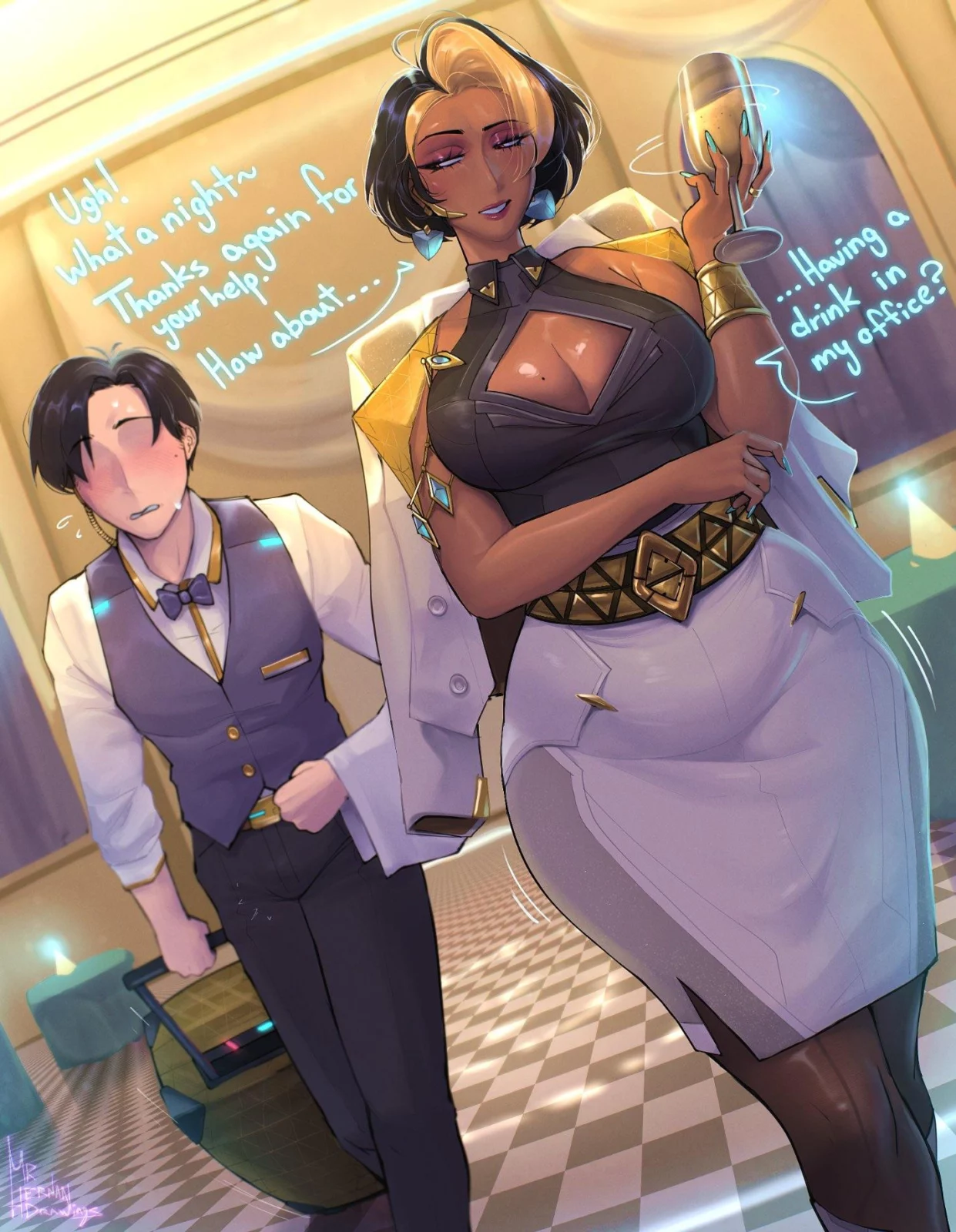 Domina’s personal boytoy (DrawingsHernan) [Overwatch]
