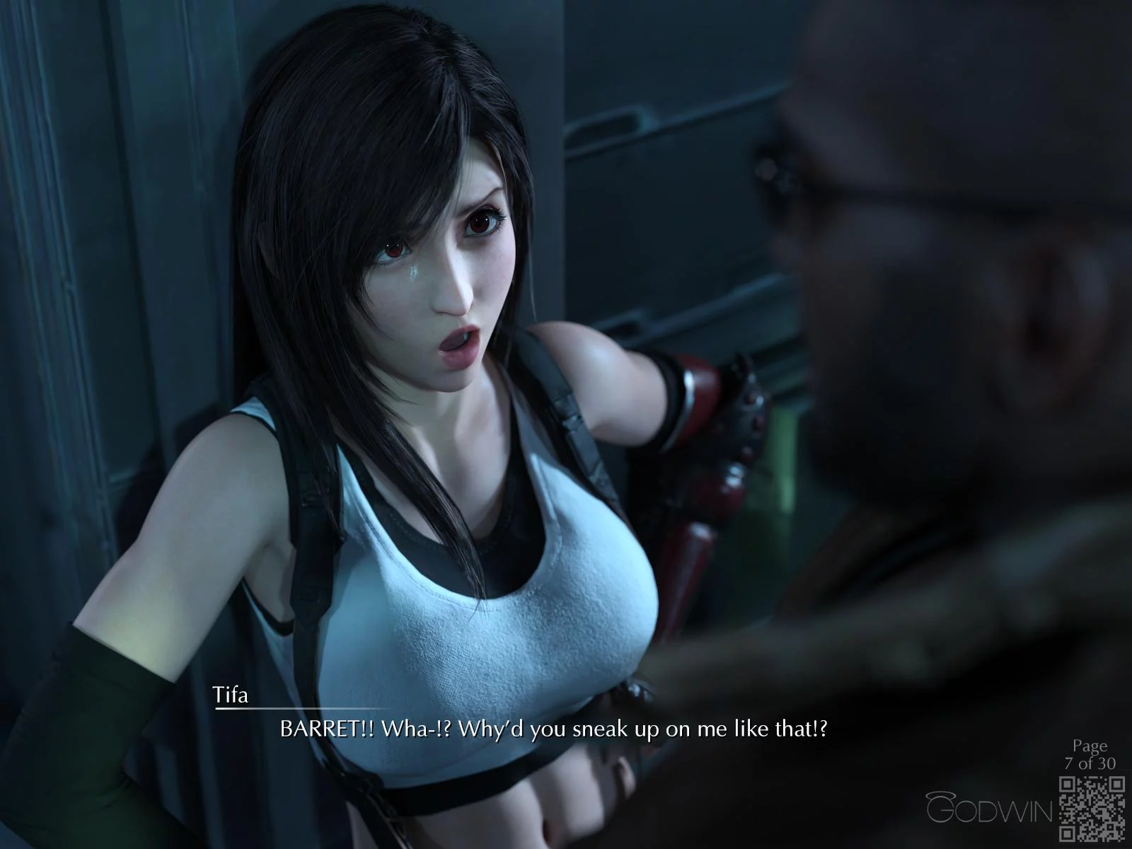 NEW COMIC RELEASE! "Tangents (A Side)" feat. Tifa & Barret / Pages 1 to 15 of 30 (Godwin) [Final Fantasy 7]