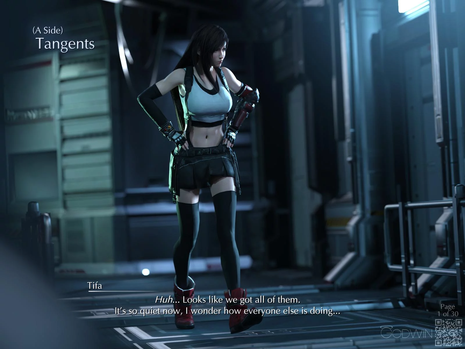 NEW COMIC RELEASE! "Tangents (A Side)" feat. Tifa & Barret / Pages 1 to 15 of 30 (Godwin) [Final Fantasy 7]
