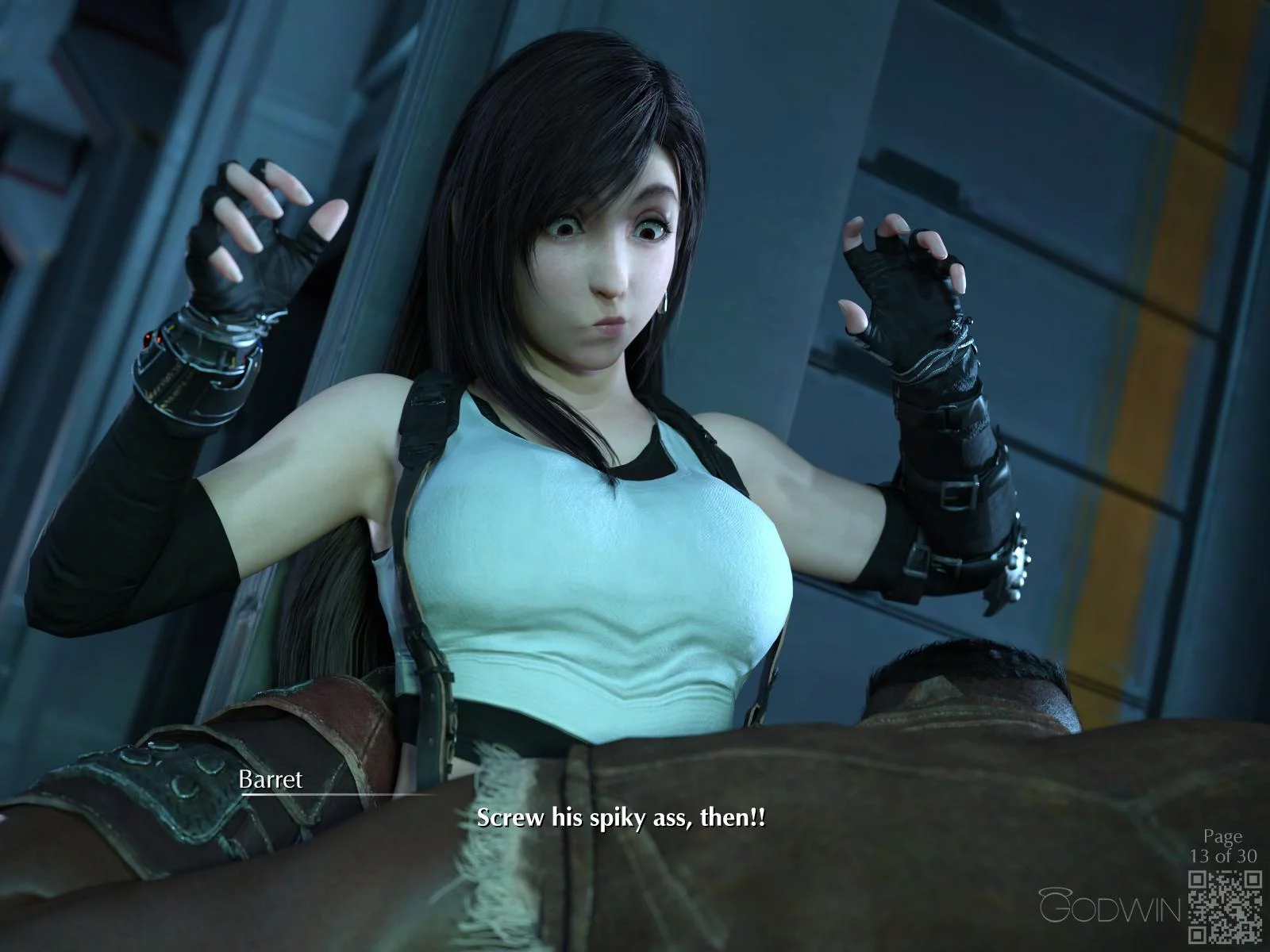 NEW COMIC RELEASE! "Tangents (A Side)" feat. Tifa & Barret / Pages 1 to 15 of 30 (Godwin) [Final Fantasy 7]