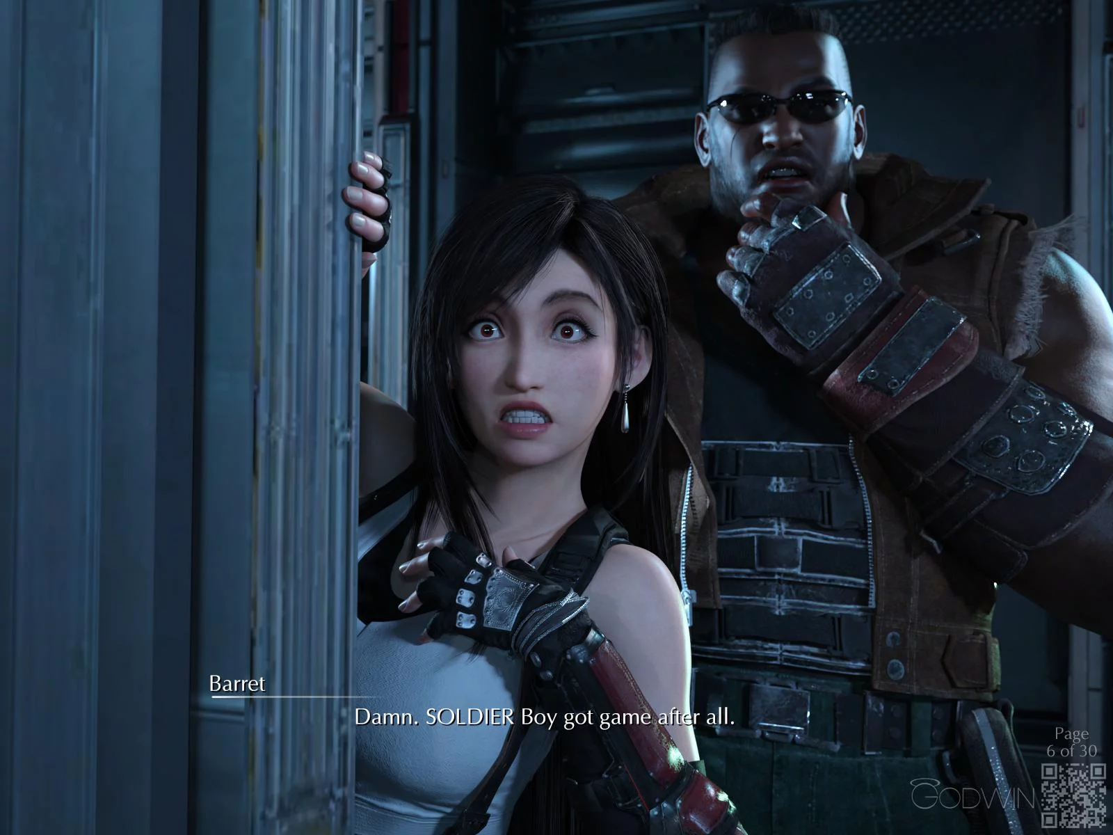 NEW COMIC RELEASE! "Tangents (A Side)" feat. Tifa & Barret / Pages 1 to 15 of 30 (Godwin) [Final Fantasy 7]
