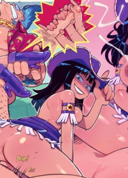 Nico Robin handles Franky (speedoru) [One Piece]