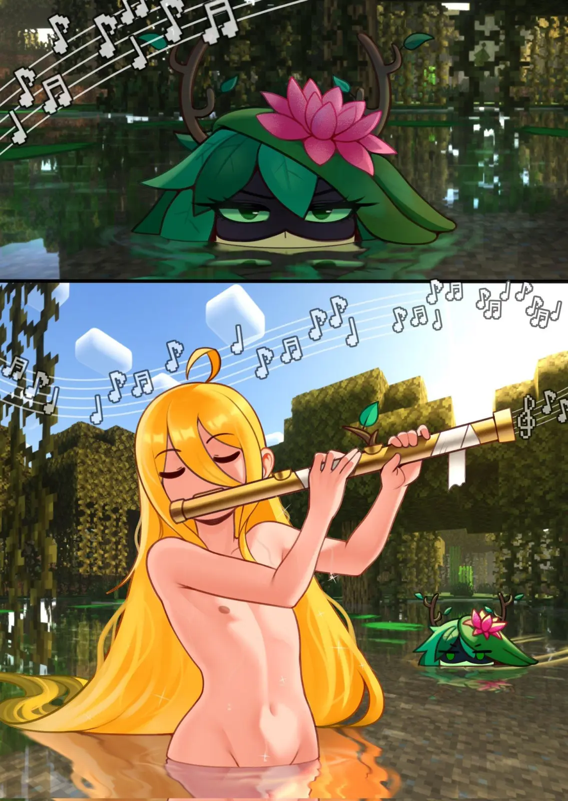 Huntress Wizard bonks Finn (Idler_r) [Adventure Time]