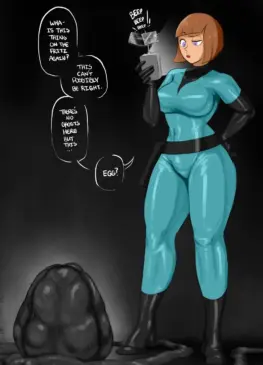Madeline Fenton gets a bit too close while investigating a strange egg [Danny Phantom] (JLullaby)