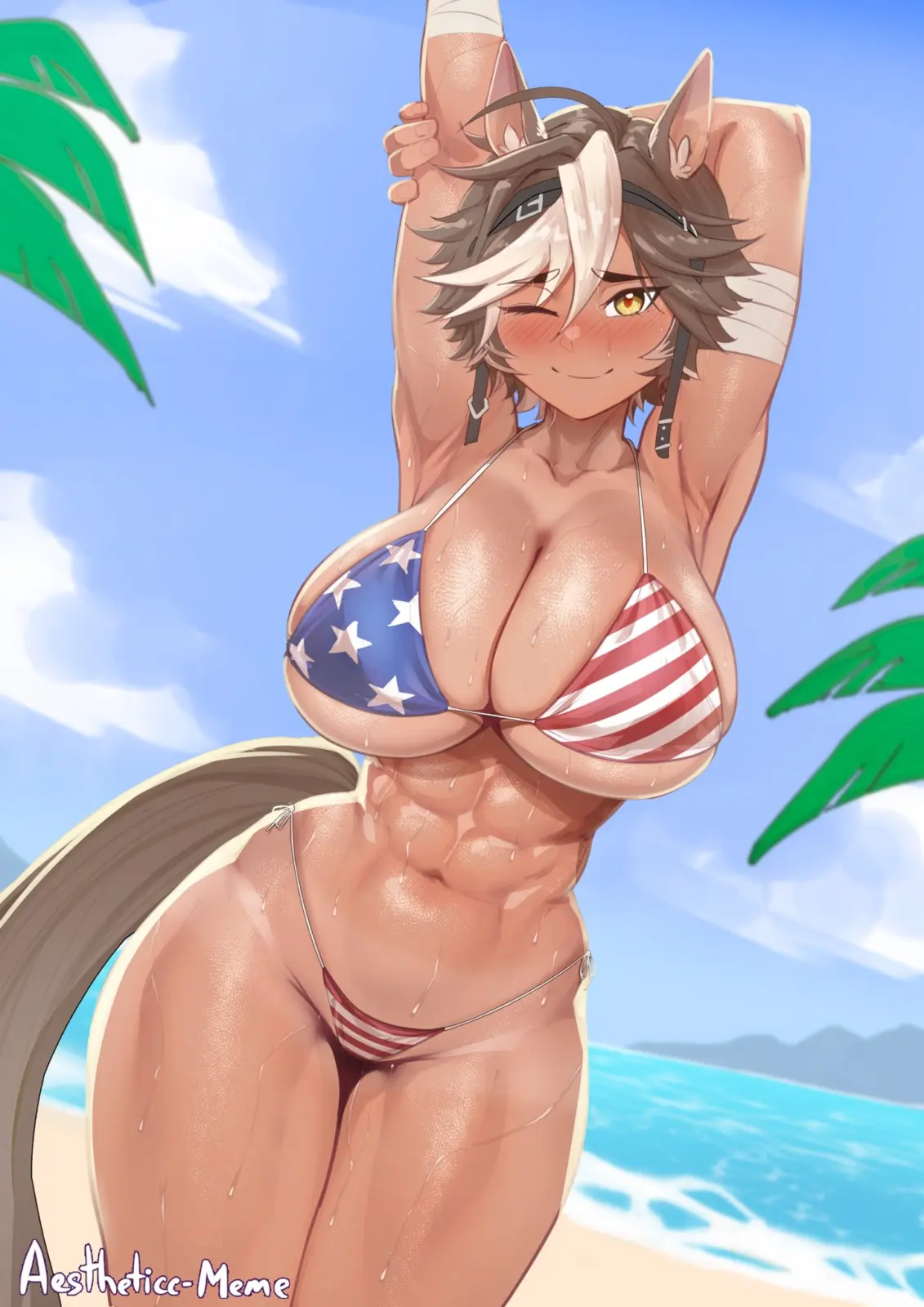 Tomoe Umari America Bikini (Aestheticc_Meme) [Indie Vtuber]