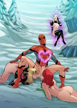Spider-Man banging Emma Frost, Jean Grey, and Magik (Tracy Scops) [Spider-Man, X-Men]
