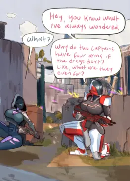 The Titan is wondering why on earth the Captains have 4 arms [Destiny 2] (Goose Knife)