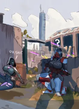 The Titan is wondering why on earth the Captains have 4 arms [Destiny 2] (Goose Knife)