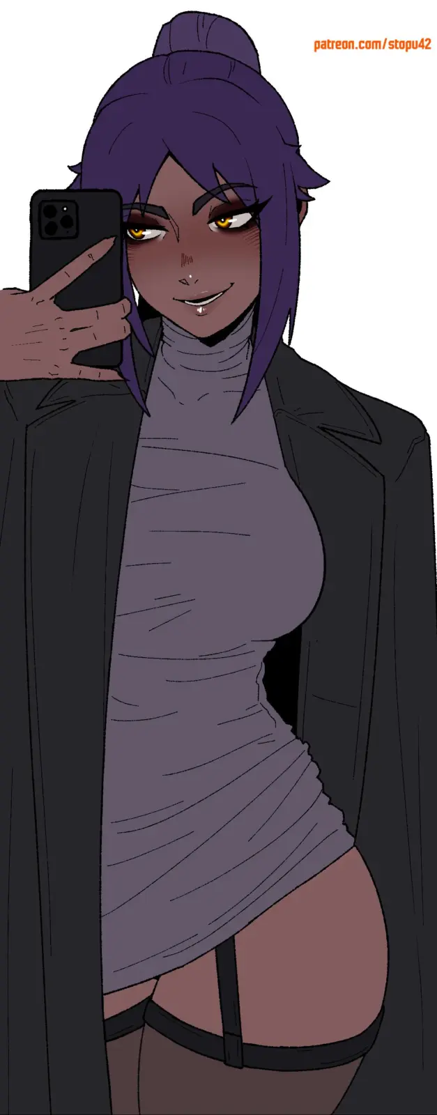 Yoruichi taking a selfie [Bleach] (stopu)