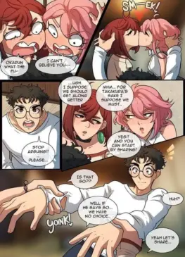 Momo and Aira share Okarun (Kinkymation) [Dandadan]
