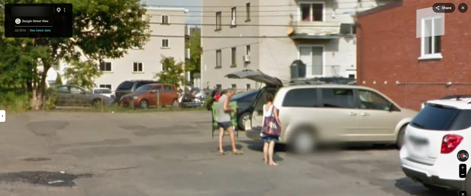 My dad passed away in 2018. I just realized he's still on Google Street View from 2014.