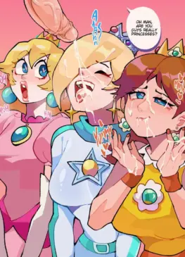 Peach, Rosalina and Daisy get facials (diforland) [Super Mario Bros]