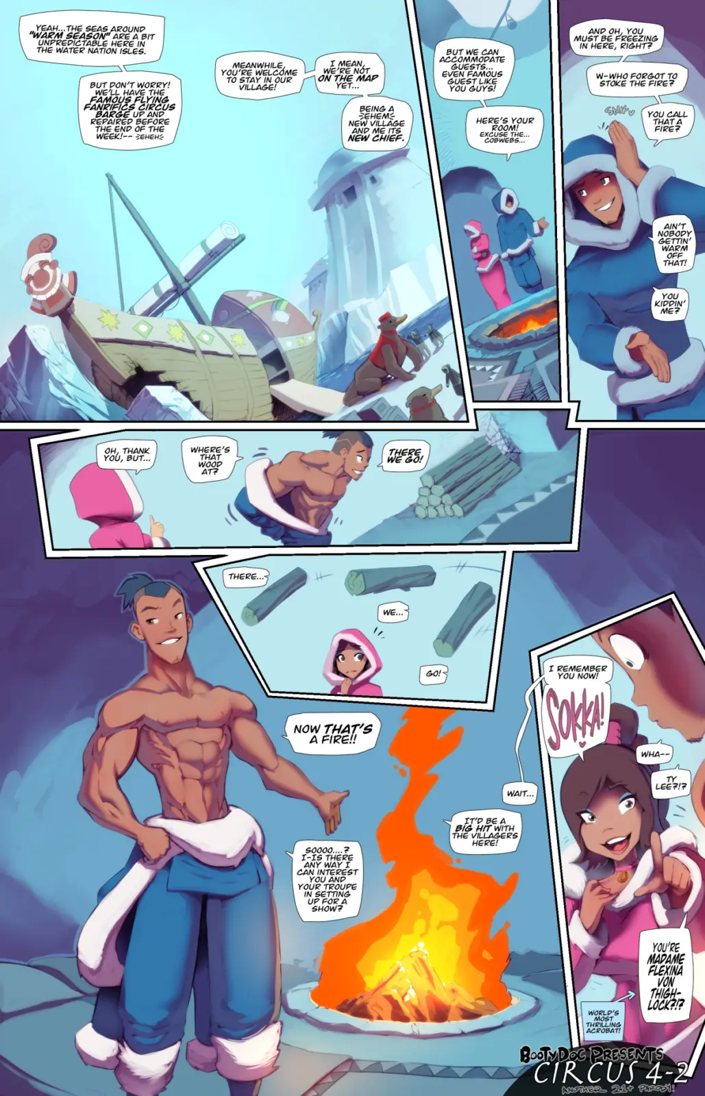 Sokka couldn't resist Ty Lee's performance (fred perry) [Avatar: The Last Airbender]