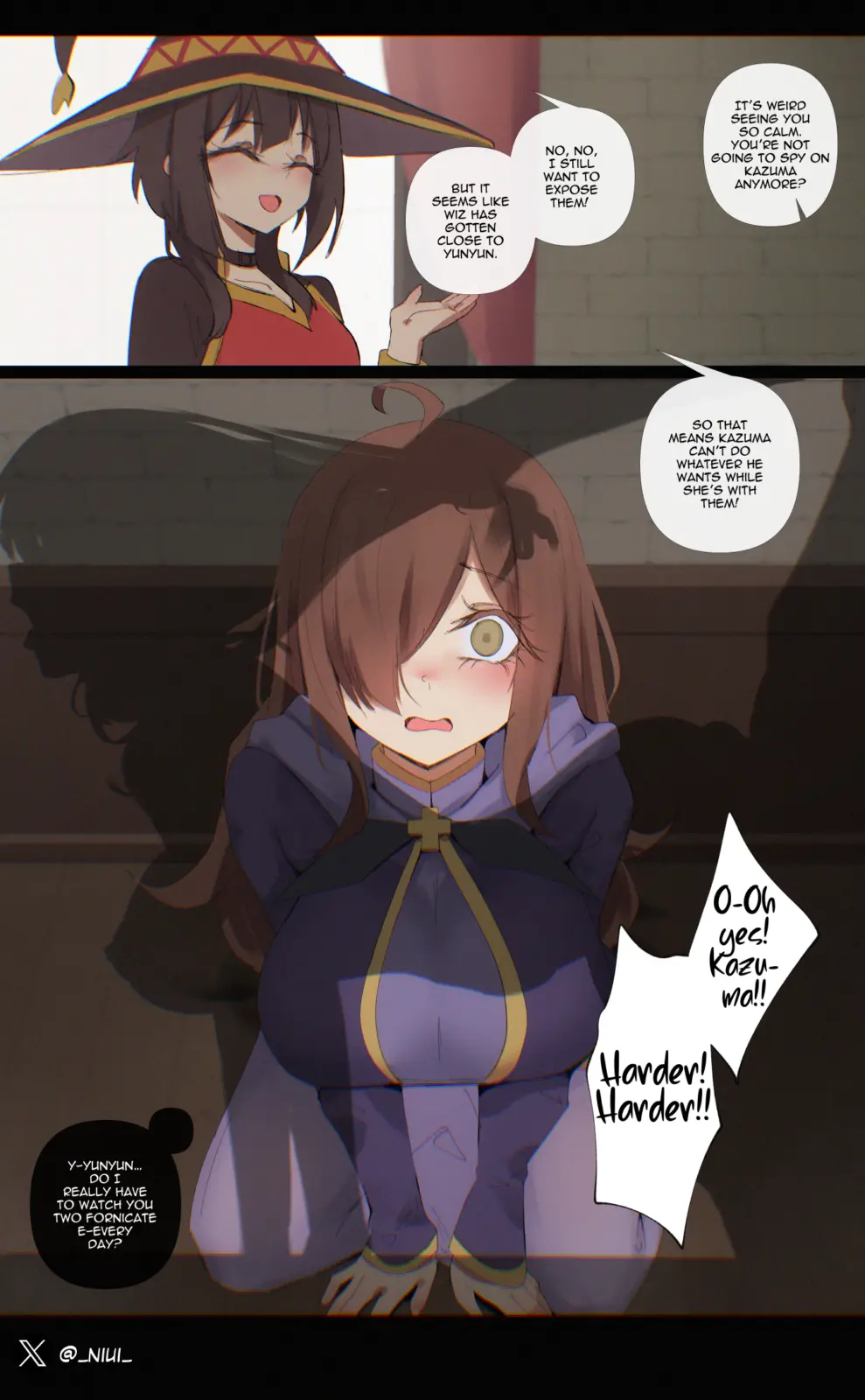 Yunyun and Wiz (Niui)[konosuba]