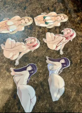 Back at if it again with sticker art (waifustickies) [dandadan, dc , streetfighter, samus, cyberpunk]