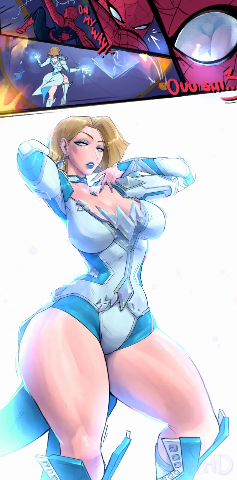 Emma Frost x Spider-Man (DrawingsHernan) [Marvel]
