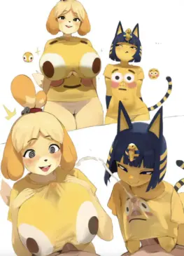 Isabelle X Ankha (Smewedsmew) [Animal Crossing]